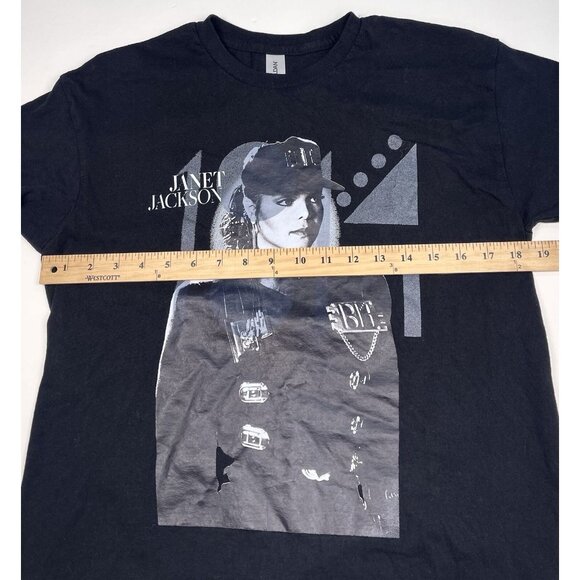 Retro Repro Adult MEDIUM Janet Jackson Rhythm Nation 1990 Tour T-SHIRT Black EUC - Picture 5 of 9